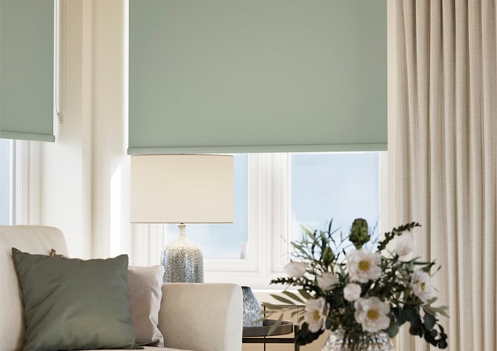 William Morris At Home Waltham (Blackout), Lichen - Twist&Fit Roller Blind - Image 5